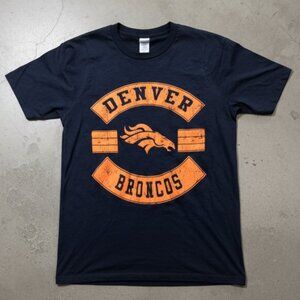 Denver Broncos Vintage Graphic Tee | Navy Blue NFL Football Fan Shirt